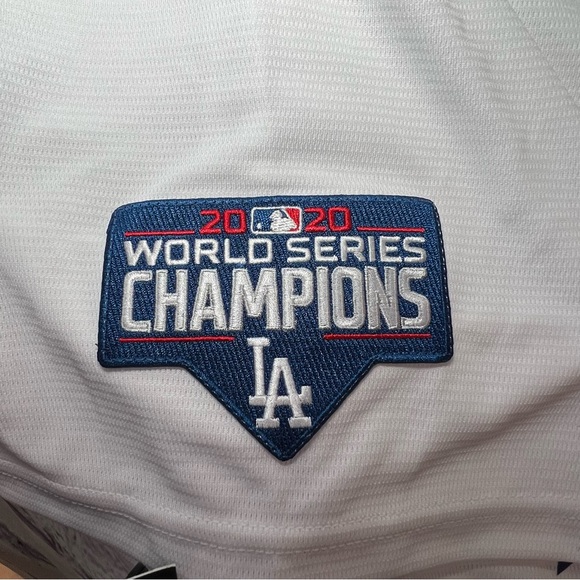Nike Los Angeles Dodgers Baseball World Series White Jersey XL Stitched Ohtani - Picture 9 of 9